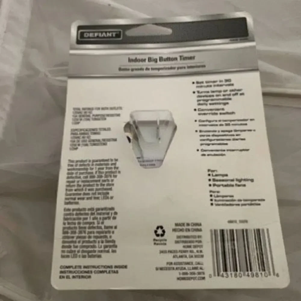 Defiant Indoor Big Button Timer *New*